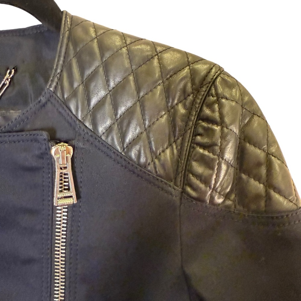 Women’s Belstaff Black Quilted Leather Moto Jacket sz EU 40/M - Picture 3 of 16